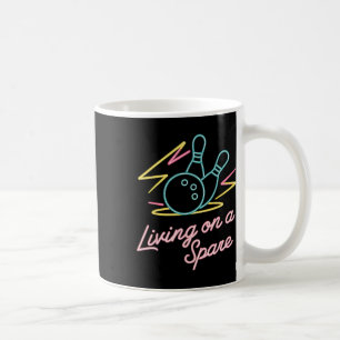 Bowling Living On A Spare Funny Bowler Gift Design Coffee Mug