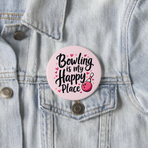 Bowling Lover Cute Retro Aesthetic Sports Design 7.5 Cm Round Badge