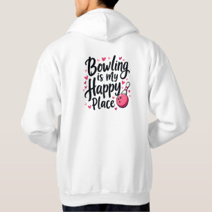 Bowling Lover Cute Retro Aesthetic Sports Design Hoodie