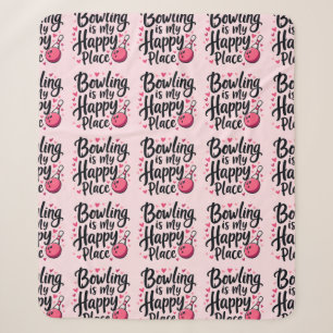 Bowling Lover Cute Retro Aesthetic Sports Design Sherpa Blanket
