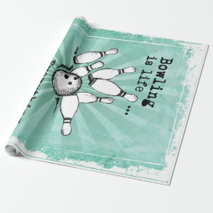 Bowling Lover Gift, Funny Bowling Player Gift Wrapping Paper