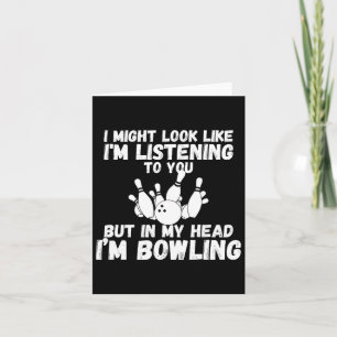 Bowling Lover Men Women Kids Teen Boys Girls Funny Card