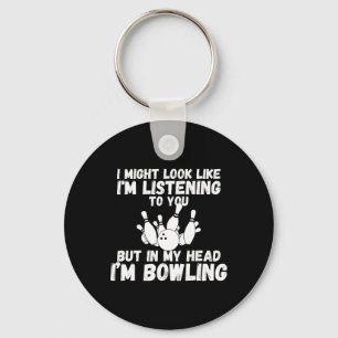 Bowling Lover Men Women Kids Teen Boys Girls Funny Key Ring