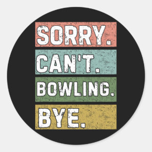 Bowling Lovers Classic Round Sticker