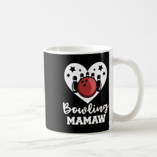Bowling Mamaw Heart Funny Bowler Mamaw Coffee Mug