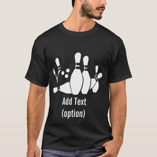 Bowling Men's Basic Dark T-Shirt (Front)