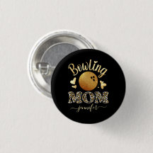 Bowling Mum Gold Leopard Glitter Personalised