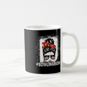 Bowling Mum Messy Bun Bleached Mother's Day Gift Coffee Mug