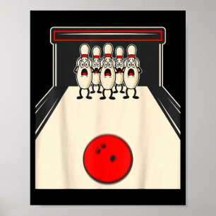 Bowling N Ed Ns Funny Bowler Player Kids Boys Men Poster