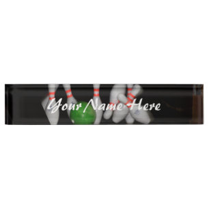 Bowling Name Desk Plate
