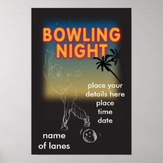 bowling night poster