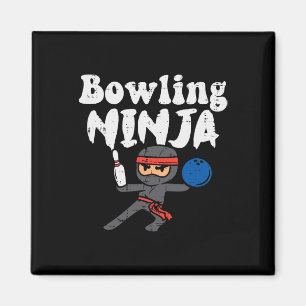 Bowling Ninja Funny Bowler Boys Girls Kids Toddler Magnet