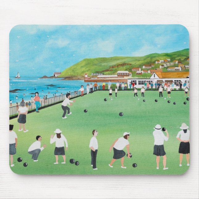 Bowling on Newlyn Green Mouse Pad (Front)