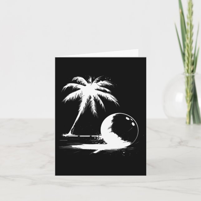 Bowling Palm Tree  Card (Front)