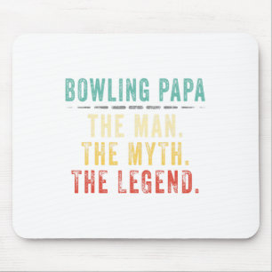 Bowling Papa Fathers Day Gift  Mouse Pad