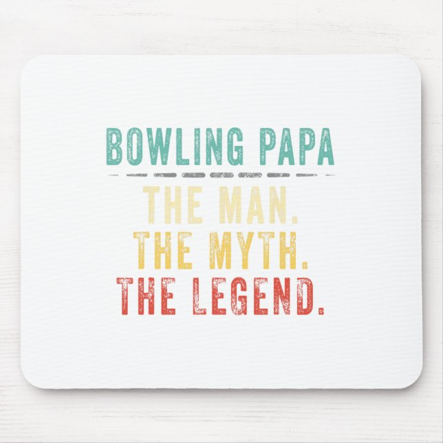 Bowling Papa Fathers Day Gift  Mouse Pad (Front)