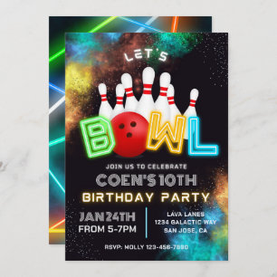 Bowling Party Invitation   Bowling Invitations