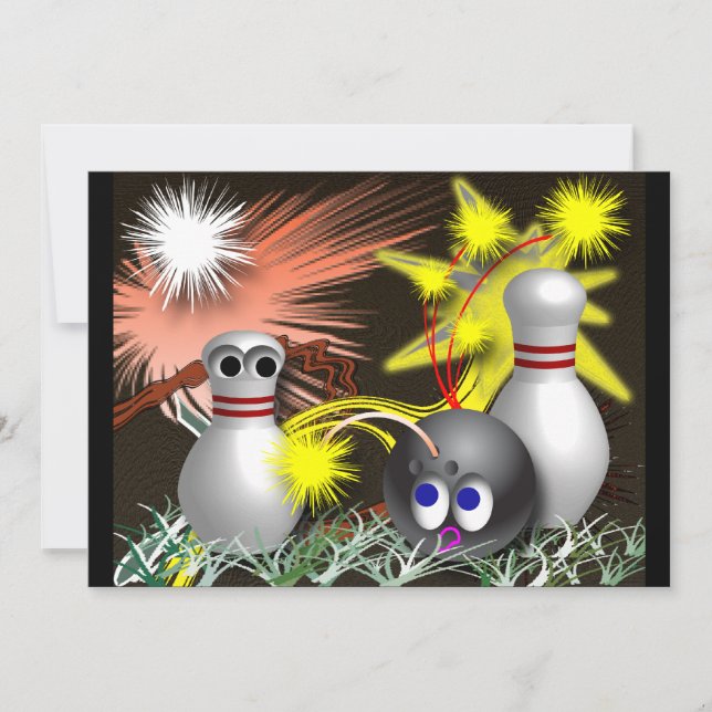 Bowling Party Invitations (Front)