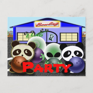 Bowling Party Invitations Customisable
