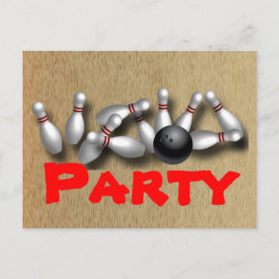 Bowling Party Invitations Customisable