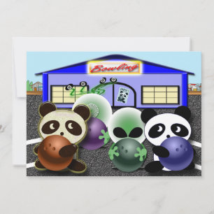 Bowling Party Invitations Customisable