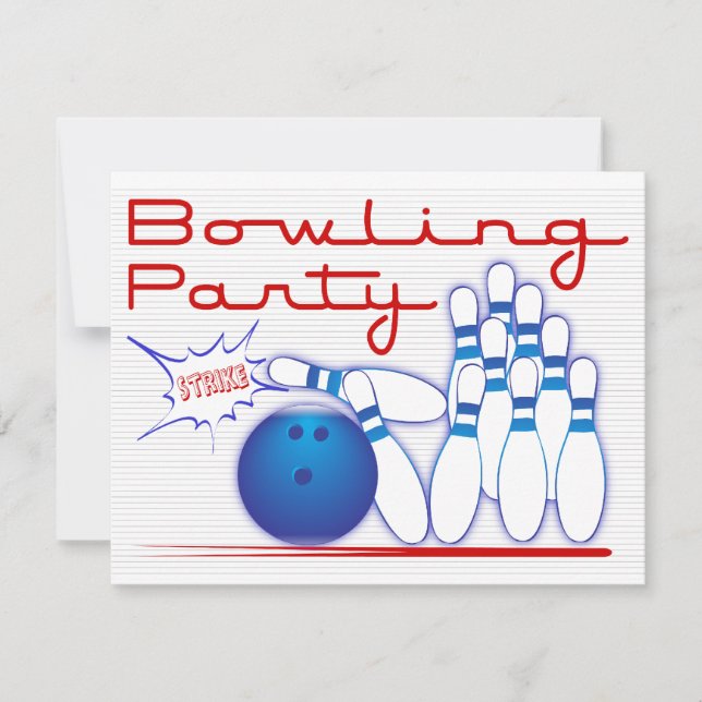 Bowling Party Invite (Front)