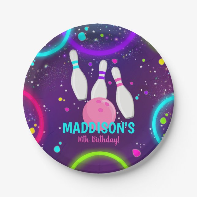 Bowling Party Paper Plates (Front)