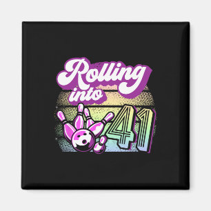 Bowling Party Rolling Into 41 Bowling Birthday Magnet