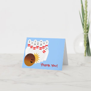 Bowling Party Thank You Note