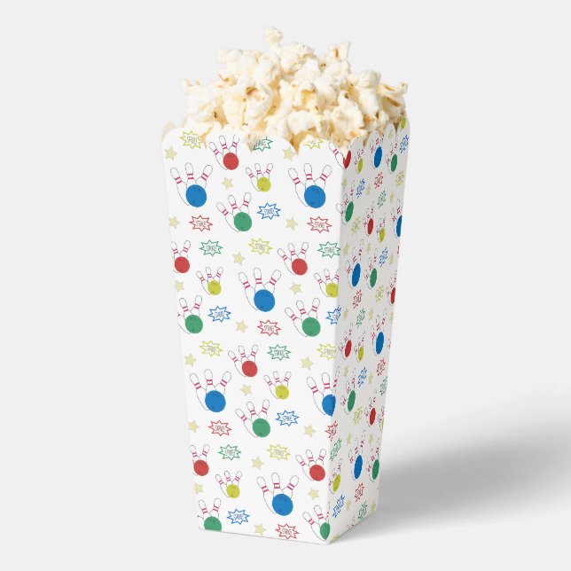 Bowling Pattern Popcorn Favour Box (Popped)