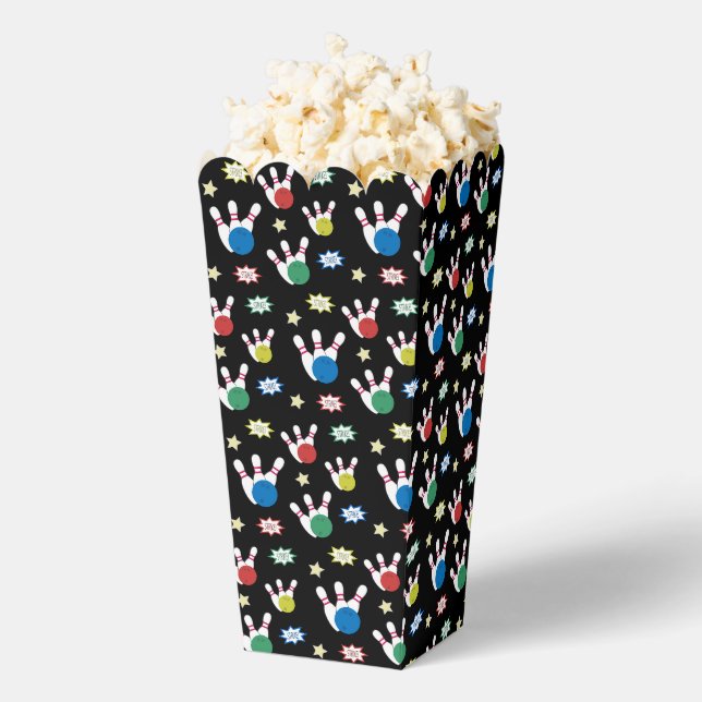 Bowling Pattern Popcorn Favour Box (Popped)