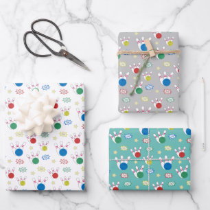 Bowling Pattern  Wrapping Paper Sheet