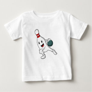 Bowling pin at Bowling with Bowling ball Baby T-Shirt