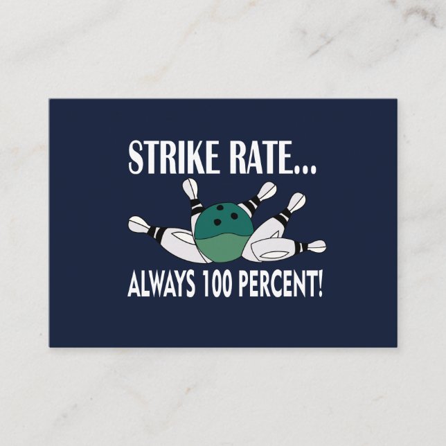 Bowling Pin Ball Strike Coach Trainer Business Card (Front)