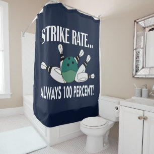 Bowling Pin Ball Strike Team Shower Curtain