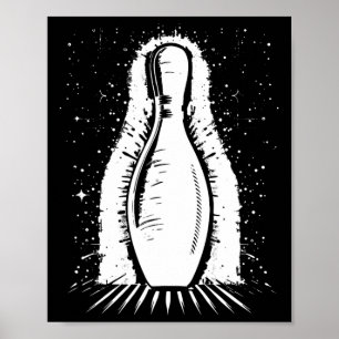 Bowling Pin Bowler Poster