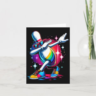 Bowling Pin Dabbing Sungles Bowler Player Card