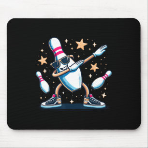 Bowling Pin Dabbing Sungles Bowler Player Kids Boy Mouse Pad