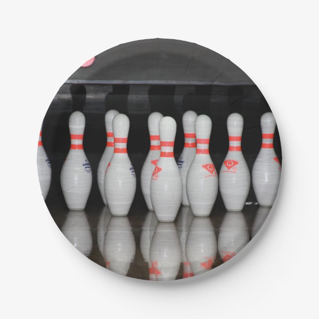 Bowling Pin Paper Plate (Front)