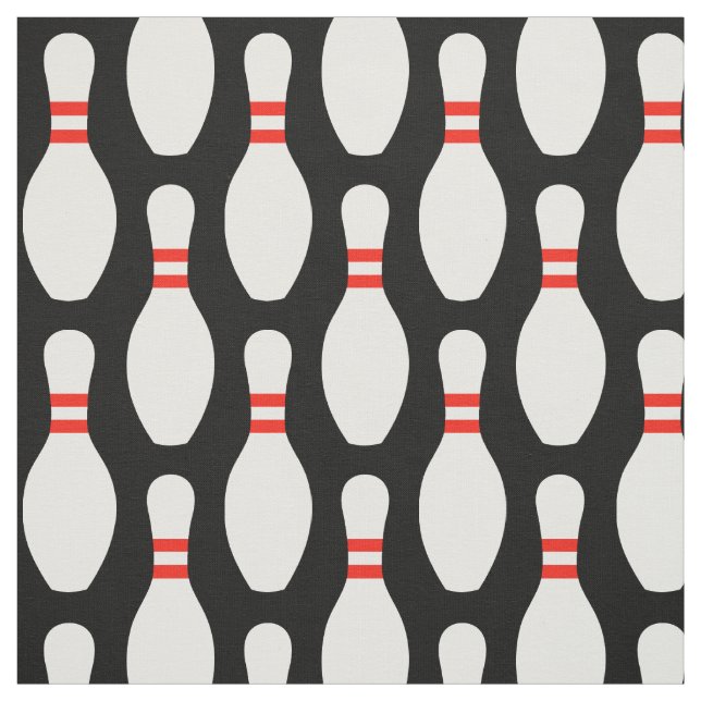 Bowling pin pattern fabric for DIY projects (Swatch)