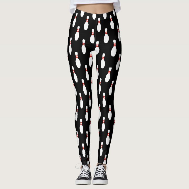 Bowling pin pattern leggings (Front)
