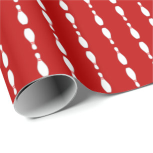 Bowling Pin Strped Pattern Any Background Colour Wrapping Paper