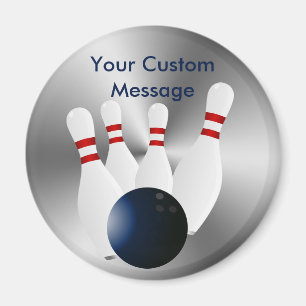 Bowling pins 10 Pin Bowling Ball Custom Magnet