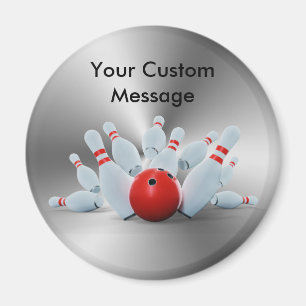 Bowling pins 10 Pin Bowling Ball Custom Magnet