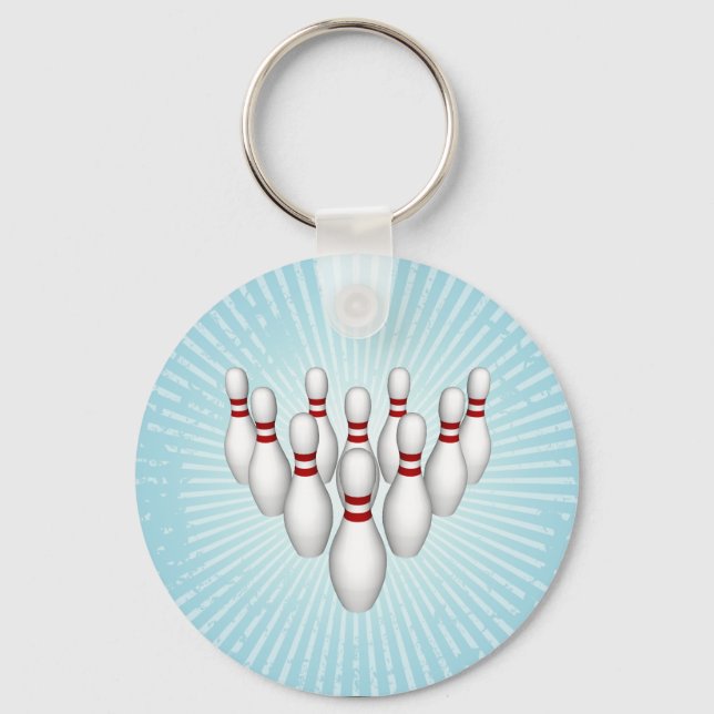 Bowling Pins: 3D Model: Keychain (Front)