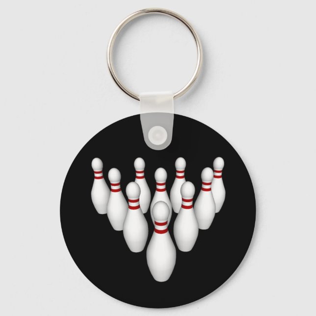 Bowling Pins: 3D Model: Keychain (Front)