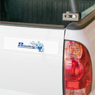 Bowling pins and ball bumper sticker