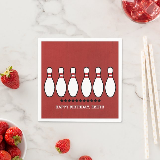 Bowling Pins Birthday Party  Napkin (Insitu)