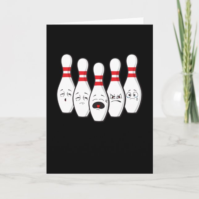 Bowling Pins Bowling Bowler Sports Card (Front)