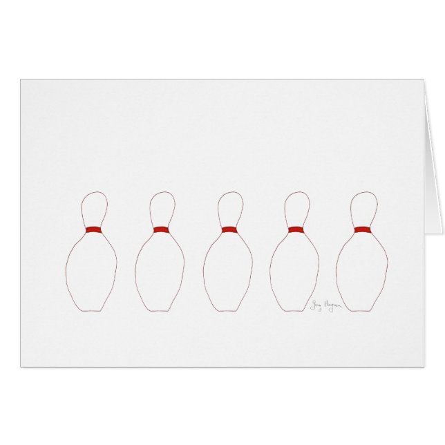 Bowling Pins Cards (Front Horizontal)